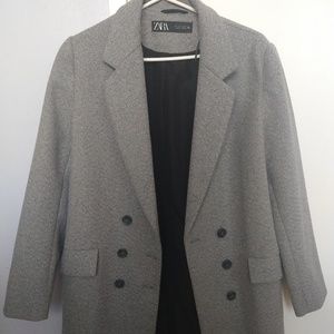 ZARA Grey Long Overcoat